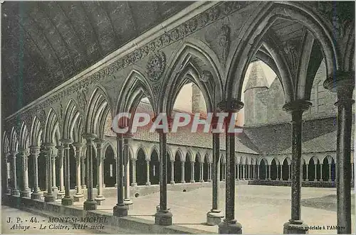 Cartes postales 44 mont st michel abbaye le cloitre xiii siecle