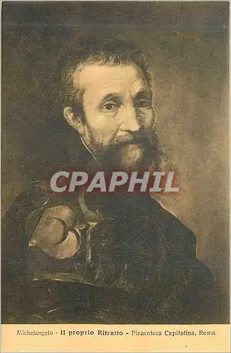 Ansichtskarte AK Michelangelo ii proprio ritratto pinacoteca capitolina roma