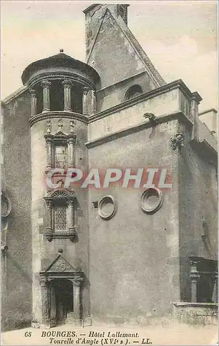 Cartes postales 68 bourges hotel lallemant tourelle d angle (xvi s)