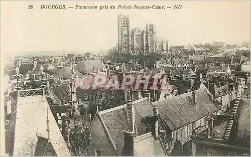 Ansichtskarte AK 28 bourges panorama pris du palais jacques coeur