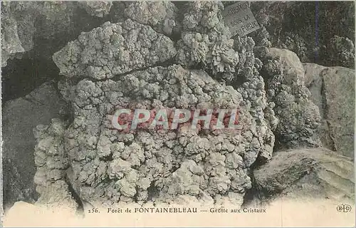 Cartes postales 256 foret de fontainebleau grotte aux cristaux