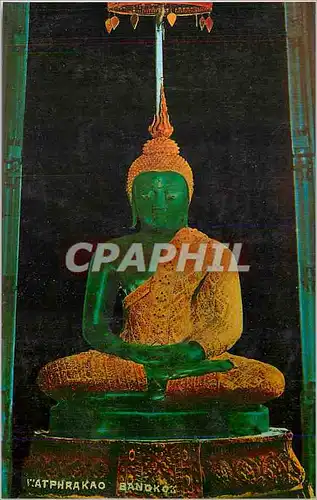 Cartes postales moderne The image of the emerald buddha under rain season attire inside wat pra keo at the royal palace