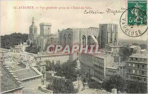 Cartes postales 12 avignon vue generale prise de l hotel de ville