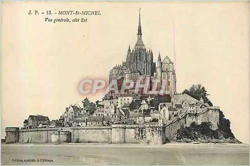 Cartes postales J p 13 mont st michel vue generale cote est