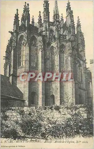 Cartes postales J p 79 mont st michel abbaye abside de l eglise xv siecle
