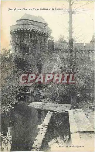 Cartes postales Fougeres tour du vieux chateau et le nancou