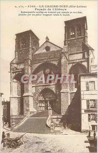 Ansichtskarte AK 5140 la chaise dieu (hte loire) facade de l abbaye