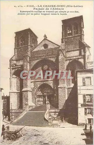 Cartes postales 5140 la chaise dieu (hte loire) facade de l abbaye