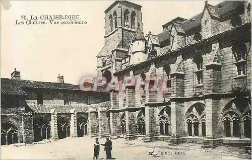 Cartes postales 70 la chaise dieu les cloitres vue exterieure