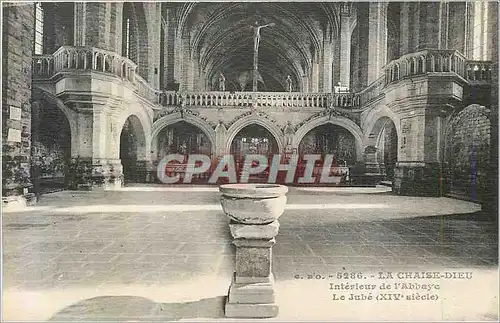 Cartes postales 5286 la chaise dieu interieur de l abbaye le jube (xiv siecle)