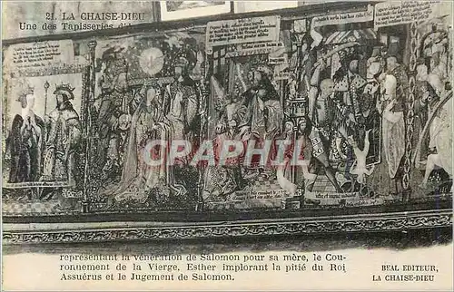 Cartes postales 21 la chaise dieu une des tapisseries