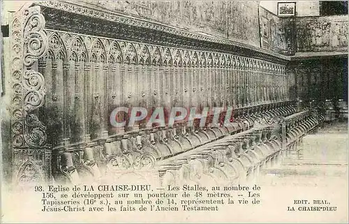 Ansichtskarte AK 93 eglise de la chaise dieu les stalles au nombre de 156 se developpent sur un pourtour de 48 me