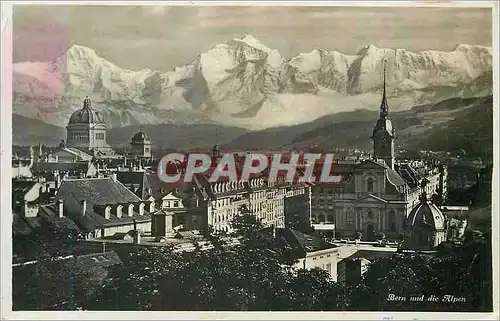 Moderne Karte Berne et les alpes