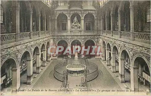 Ansichtskarte AK 157 lyon le palais de la bourse (interieur) la corbeille le groupe des heures de bonnassieux