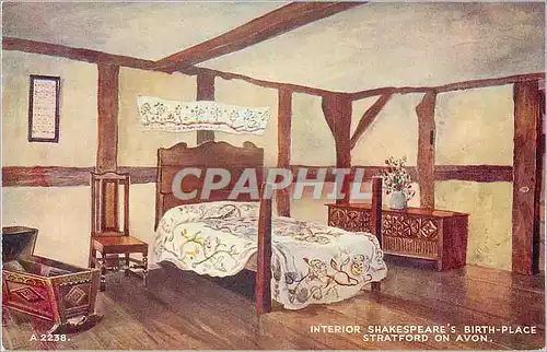 Cartes postales A 2238 interior shakespeare s birth place stratford on avon