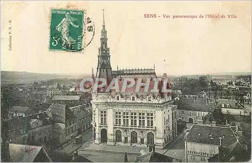 Cartes postales Sens vue panoramique de l hotel de ville
