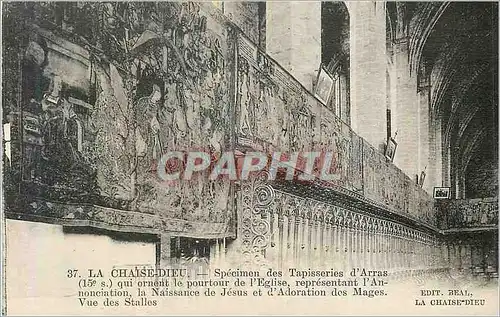 Cartes postales 37 la chaise dieu specimen des tapisseries d arras (15 s)