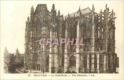 Cartes postales 23 beauvais la cathedrale vue generale