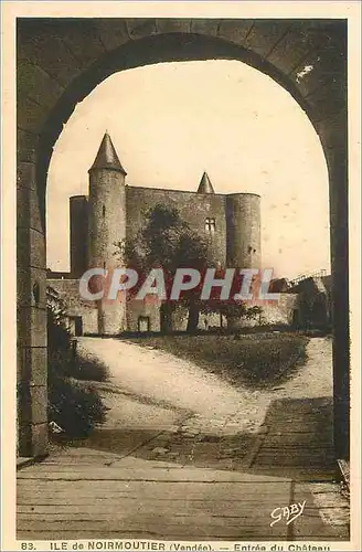 Cartes postales 83 ile de noirmoutier (vendee) entree du chateau