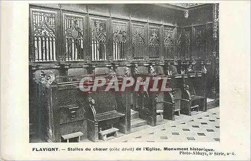 Ansichtskarte AK Flavigny stalles du choeur (cote droit) de l eglise monumant historique