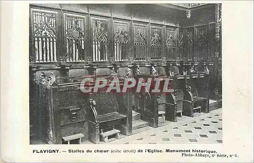 Cartes postales Flavigny stalles du choeur (cote droit) de l eglise monumant historique