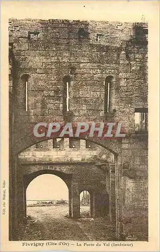 Cartes postales Flavigny (cote d or) la porte du val (interieur)