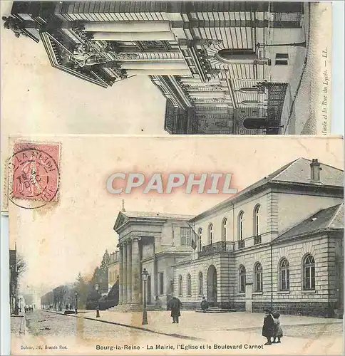 Ansichtskarte AK Bourg la reine la mairie l eglise et le boulevard carnot