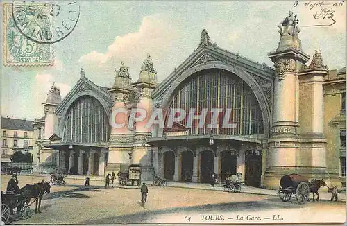 Cartes postales Tours la gare