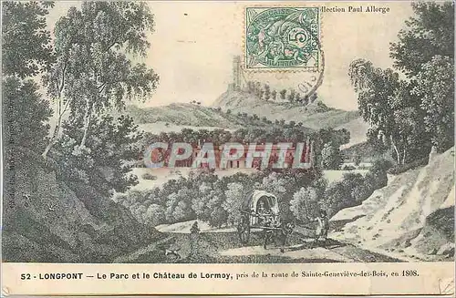 Ansichtskarte AK 52 longpont le parc et le chateau de lormoy pris de la route de sainte genevieve des bois en 180