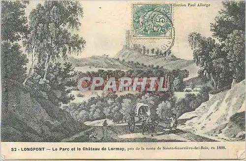 Cartes postales 52 longpont le parc et le chateau de lormoy pris de la route de sainte genevieve des bois en 180