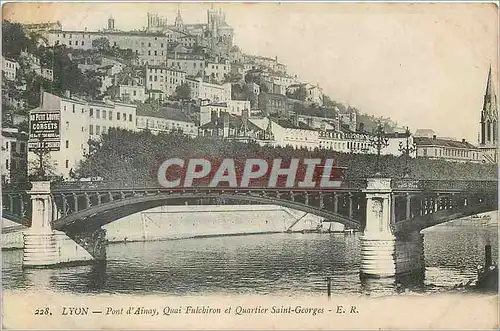 Cartes postales 228 lyon pont d ainay quai fulchiron et quartier saint georges