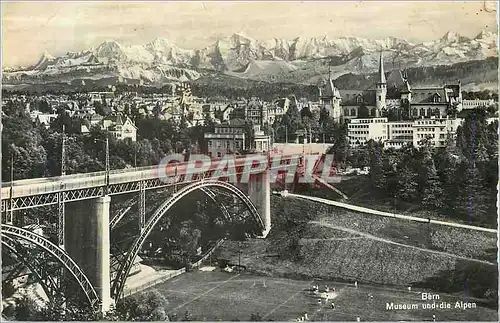 Moderne Karte Berne le musee et les alpes