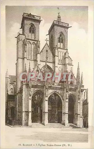 Cartes postales 19 semur l eglise notre dame (m h)