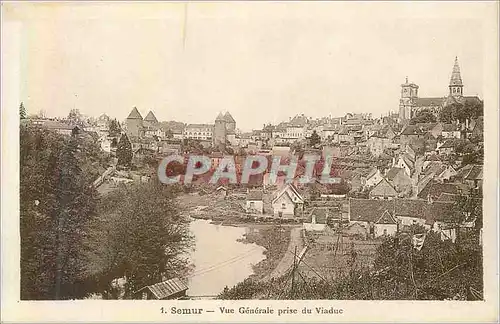 Cartes postales 1 semur vue generale prise du viaduc