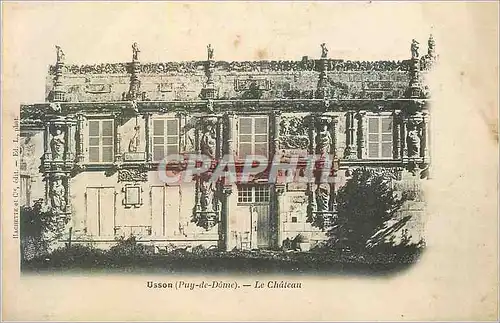 Cartes postales Usson (puy de dome) le ch�teau (carte 1900)