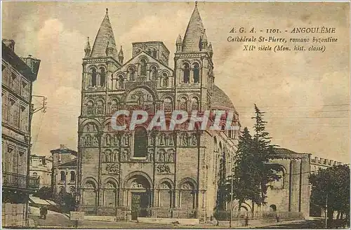 Cartes postales A g a 1101 angouleme cathedrale st pierre romano byzantine xii siecle (mon hist classe)