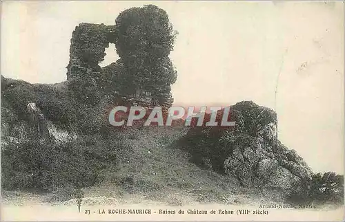 Cartes postales 23 la roche maurice ruines du chateau  de rohan (viii siecle)