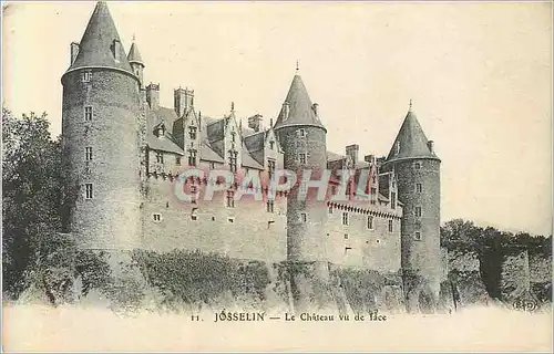 Cartes postales 11 josselin le chateau vu de face