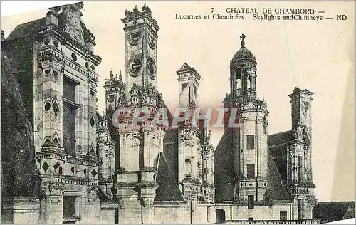 Ansichtskarte AK 7 chateau de chambord lucarnes et cheminees skylights and chimneys