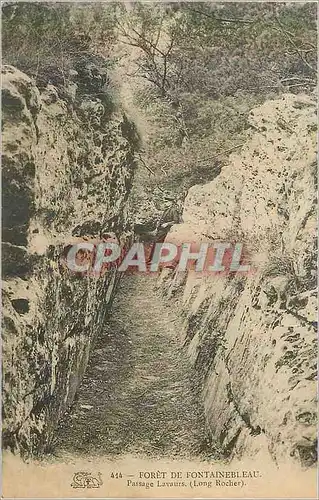 Cartes postales 414 foret de fontainebleau passage lavaurs (long rocher)