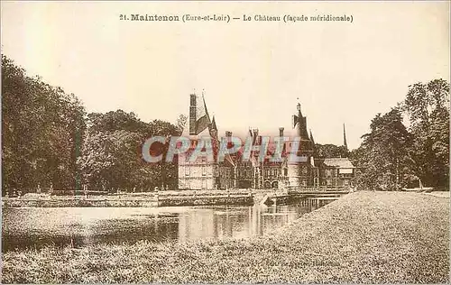 Cartes postales 21 maintenon (eure et loir) le chateau (facade meridionale)