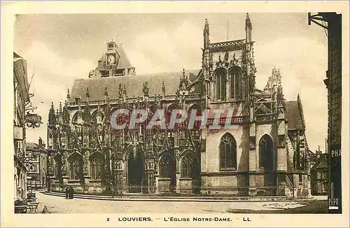 Ansichtskarte AK 2 louviers l eglise notre dame