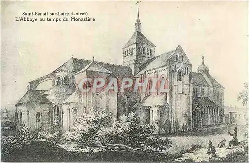 Cartes postales Saint benoit sur loire (loiret) l abbaye au temps du monastere