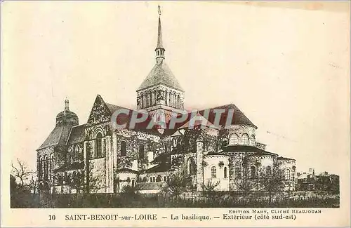 Cartes postales 10 saint benoit sur loire la basilique exterieur (cote sud est)