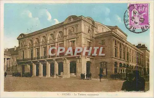 Cartes postales 6 reims le theatre reconstruit