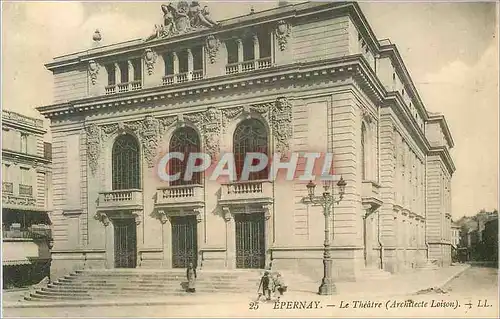 Cartes postales 25 epernay le theatre (architecte loison)