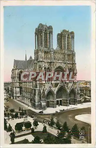 Cartes postales moderne 26 reims (marne) la cathedrale place du cardinal lucon