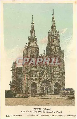 Cartes postales L epine (marne) eglise notre dame (ensemble ouest)