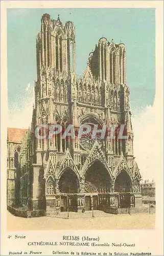 Ansichtskarte AK Reims (marne) cathedrale notre dame (ensemble nord ouest)