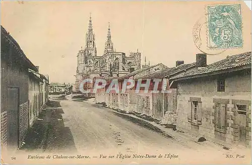 Cartes postales 94 environs de chalons sur marne vue sur l eglise notre dame de l epine